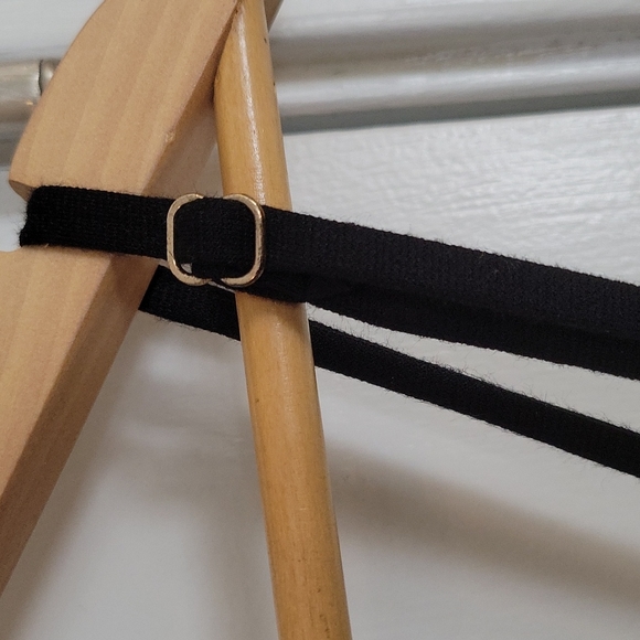 Stretchy Black Slim bodycon fitted Cocktail Dress w Gold Zipper Large - Picture 9 of 16